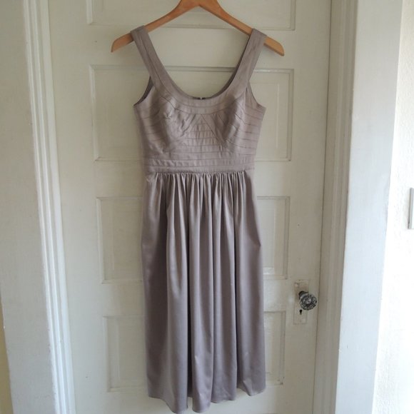 BCBGeneration Silver Gray Cocktail Party Dress Stitched Bodice 2 - Picture 3 of 10